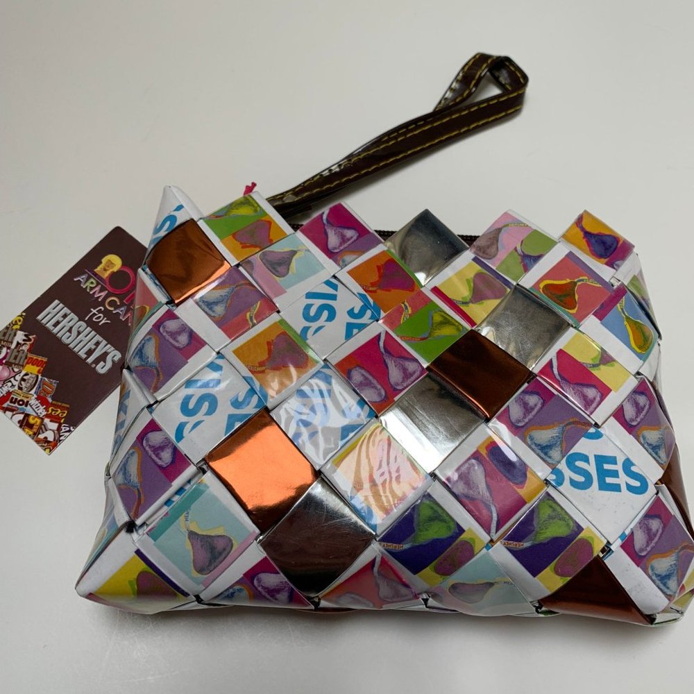 NWT Nahui Ollin and Hershey’s candy wrapper wristlet